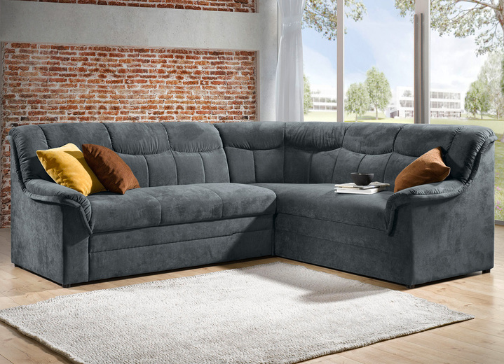 Polsterecken - Frei im Raum aufstellbare Polsterecke mit Bettfunktion, in Farbe BEIGE Ansicht 15