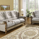 Sessel - Polstermöbel mit edlen Holzchatosen – Farbe TAUPE – Ansicht 1 Sessel - Polstermöbel mit edlen Holzchatosen, in Farbe TAUPE, in Ausführung Sessel – Farbe TAUPE – Ansicht 1
