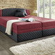 Boxspringbetten - Boxspringbett mit Bettkästen – Farbe SCHWARZ-ROT Boxspringbetten - Boxspringbett mit Bettkästen, in Farbe SCHWARZ-ANTHRAZIT