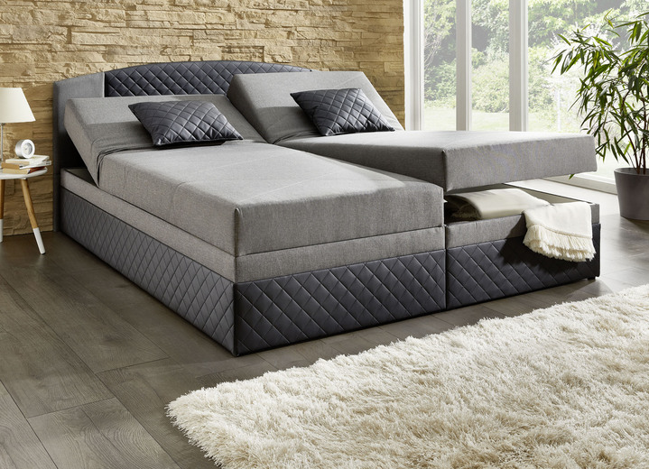 Boxspringbetten - Boxspringbett mit Bettkästen Ansicht 3 Boxspringbetten - Boxspringbett mit Bettkästen, in Farbe SCHWARZ-ANTHRAZIT Ansicht 3