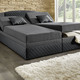 Boxspringbetten - Boxspringbett mit Bettkästen – Farbe SCHWARZ-ANTHRAZIT Boxspringbetten - Boxspringbett mit Bettkästen, in Farbe SCHWARZ-ANTHRAZIT