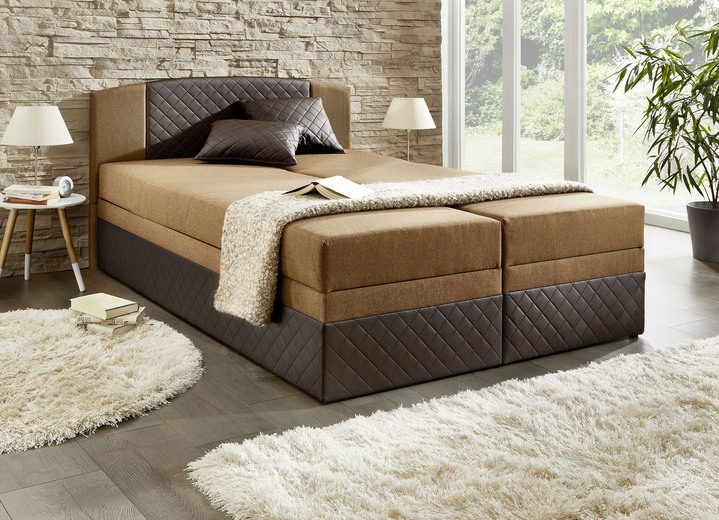 Boxspringbetten - Boxspringbett mit Bettkästen Ansicht 4 Boxspringbetten - Boxspringbett mit Bettkästen, in Farbe SCHWARZ-ANTHRAZIT Ansicht 4
