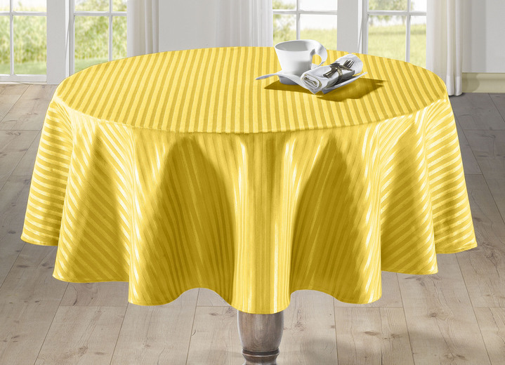 Tischdecken - Feine Tisch- und Raumdekoration mit glänzendem Streifendessin, in Größe 100 (Läufer, 40/150 cm) bis 404 (Kissenbezug, 40/ 40 cm), in Farbe CREME Ansicht 4