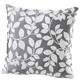 Dekokissen & Hüllen - Kissenbezug mit hübschem Blättermotiv, in Größe 905 (Kissenbezug, 38x38 cm) bis 910 (Kissenbezug, 50x50 cm), in Farbe WEISS-GOLD – Farbe GRAU-WEISS – Ansicht 1