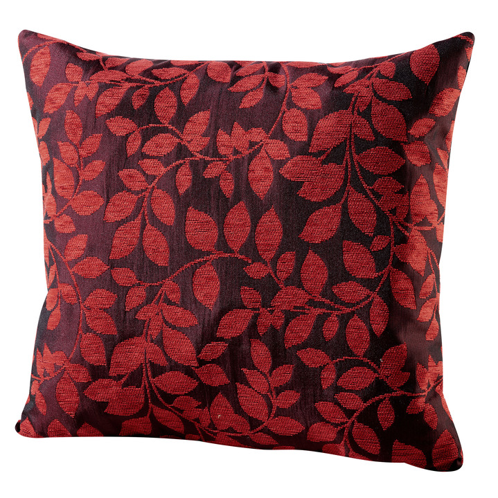 Dekokissen & Hüllen - Kissenbezug mit hübschem Blättermotiv, in Größe 905 (Kissenbezug, 38x38 cm) bis 910 (Kissenbezug, 50x50 cm), in Farbe WEISS-GOLD Ansicht 3