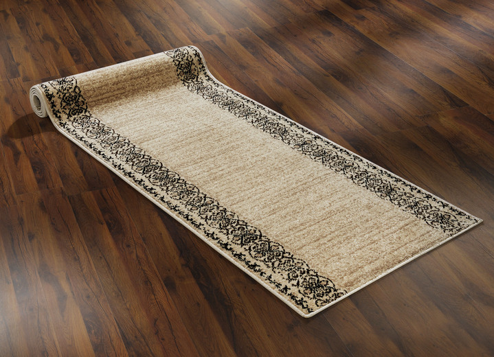 Teppiche - Hochwertiger Läufer nach Wunschmaß mit Rankenmotiv Ansicht 3 Teppiche - Hochwertiger Läufer nach Wunschmaß mit Rankenmotiv, in Größe 101 (Läufer, 67 cm breit) bis 106 (Läufer, 100 cm breit), in Farbe BRAUN Ansicht 3