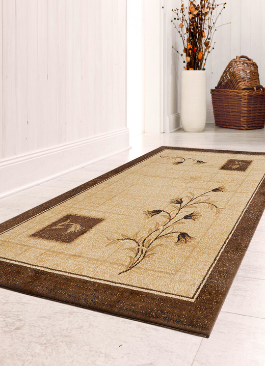 Modern - Brücken und Teppiche mit Pflanzen- und Rankenmotiv, in Größe 111 (Brücke, 60x110 cm) bis 288 (Teppich, 240x340 cm), in Farbe BORDEAUX Ansicht 3