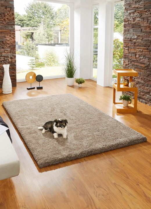 Modern - Kombistarke Brücken, Galerien und Teppiche aus dichtgewebtem Shaggy-Flor, in Größe 111 (Brücke, 60x110 cm) bis 305 (Teppich, ø 160 cm), in Farbe BEIGE Ansicht 8