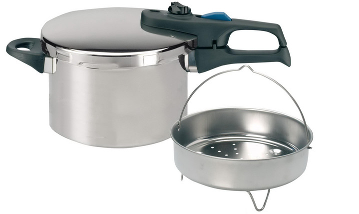 Töpfe & Pfannen - Elo Schnellkochtopf mit extra starkem Thermo-Kapselboden Ansicht 2 Töpfe & Pfannen - Elo Schnellkochtopf mit extra starkem Thermo-Kapselboden, in Farbe EDELSTAHL, in Ausführung Schnellkochtopf, Inhalt 2,7 Liter Ansicht 2