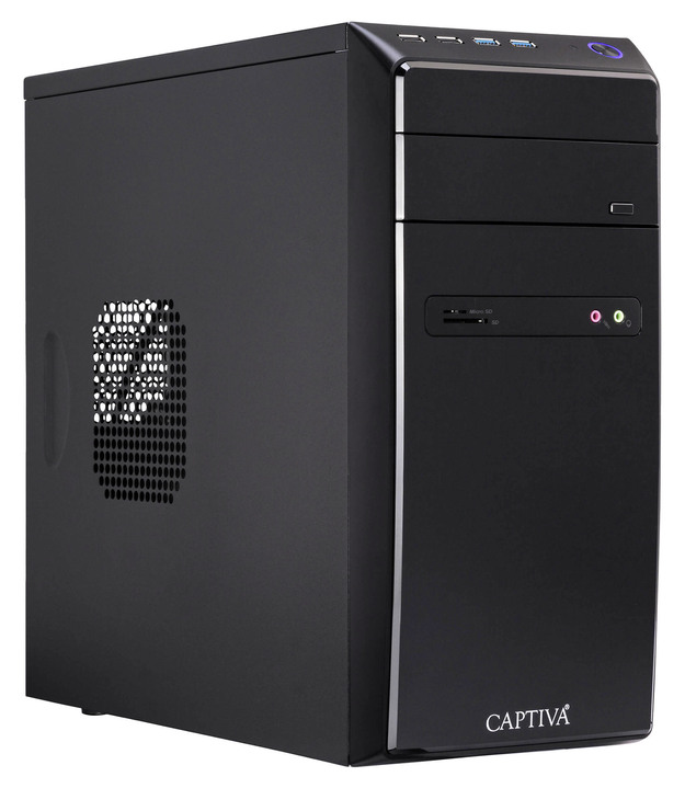 Computer & Elektronik - Für jeden Anspruch die passende Ausstattung: PC-Rechner-Set von Captiva, in Farbe SCHWARZ, in Ausführung I81-132. Der Einsteiger Ansicht 3