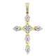 Anhänger - Edler Kreuz-Anhänger mit Diamanten – Ansicht 2 Anhänger - Edler Kreuz-Anhänger mit Diamanten, in Farbe  – Ansicht 2