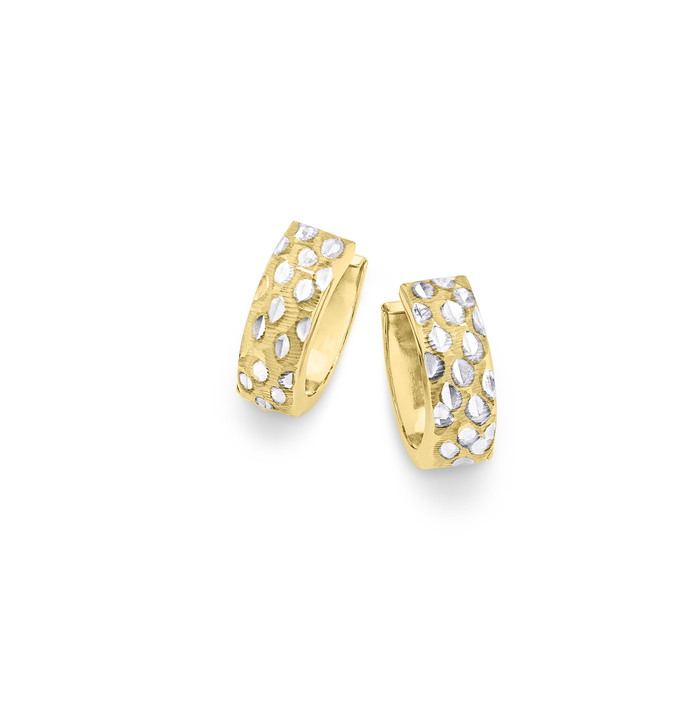 Ohrschmuck - Diamantierte Klappcreolen Ansicht 2 Ohrschmuck - Diamantierte Klappcreolen, in Farbe  Ansicht 2