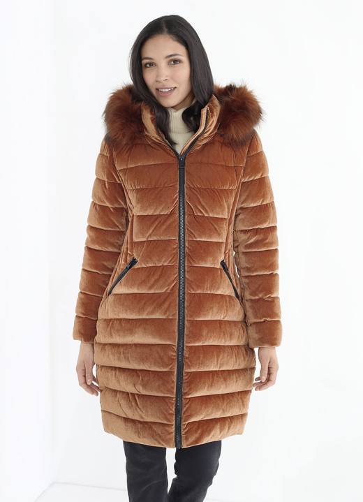 - Kurzmantel mit abnehmbarer Kapuze, in Größe 034 bis 052, in Farbe ZIMT Ansicht 3