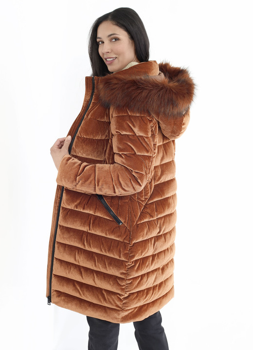 - Kurzmantel mit abnehmbarer Kapuze, in Größe 034 bis 052, in Farbe ZIMT Ansicht 7