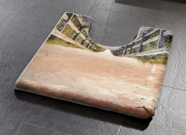 Badgarnituren - Badgarnitur, auch für Rollstuhl und Rollator geeignet, in Größe 100 (Vorleger halbrund, 50/ 80 cm) bis 112 (WC-Deckelbezug, 47/ 50 cm), in Farbe BUNT Ansicht 2