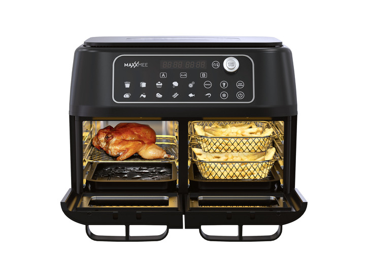 Kochen & Grillen - Doppelkammer-Fritteuse:2 Gerichte – fertig zur gleichen Zeit!, in Farbe ROT Ansicht 5