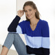 Langarm - Pullover in Color-Blocking – Farbe ROYALBLAU-HELLBLAU-MARINE – Ansicht 2 Langarm - Pullover in Color-Blocking, in Größe 036 bis 052, in Farbe ROYALBLAU-HELLBLAU-MARINE – Farbe ROYALBLAU-HELLBLAU-MARINE – Ansicht 2