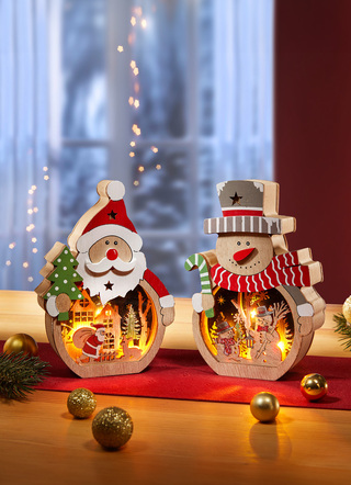 Weihnachts-Dekoration mit LED-Beleuchtung