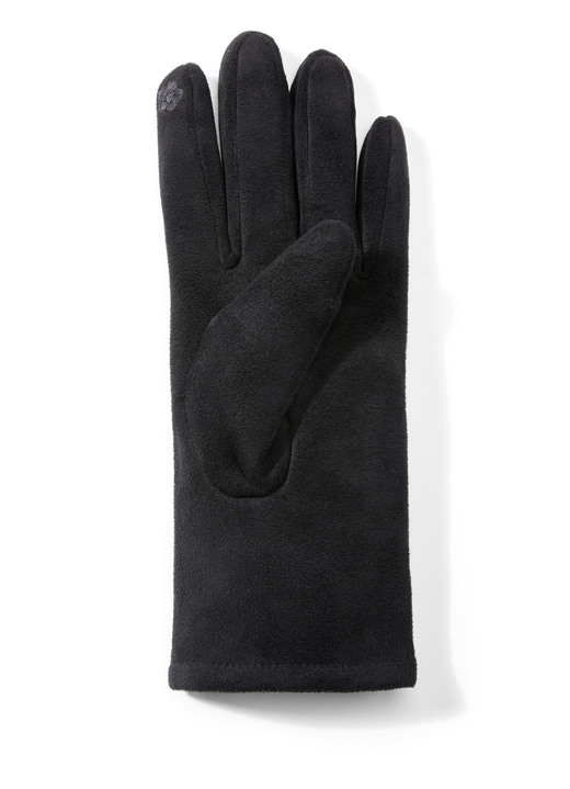 Handschuhe - Handschuh mit edel funkelnden Glitzer-Applikationen Ansicht 2 Handschuhe - Handschuh mit edel funkelnden Glitzer-Applikationen, in Farbe SCHWARZ Ansicht 2