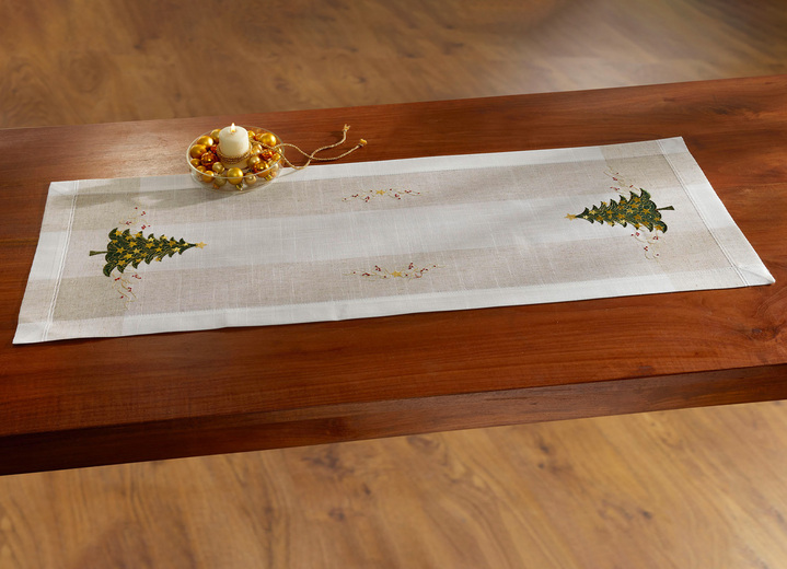 - Tisch- und Raumdekoration in Leinenoptik, in Größe 101 (Deckchen, 35/ 50 cm) bis 404 (Kissenbezug, 40/ 40 cm), in Farbe SEKT-BUNT