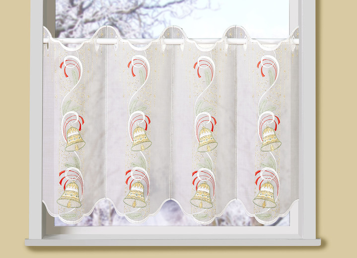 Kurzgardinen - Filigraner Kurzstore Ansicht 2 Kurzgardinen - Filigraner Kurzstore, in Größe 785 (H40x 80 cm) bis 858 (H55x128 cm), in Farbe ECRU Ansicht 2