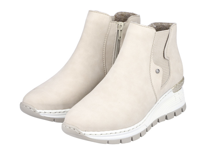 Schuhe - Rieker Stiefelette aus weichem Nubukmaterial, in Größe 036 bis 042, in Farbe BEIGE Ansicht 8