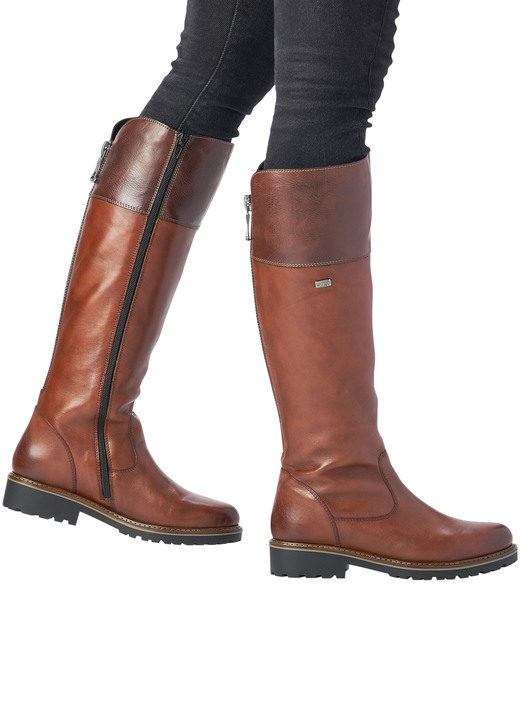 Damen - Remonte, gefütterte Damen-Stiefel, Winterschuhe, Weite G, mit Reißverschluss Ansicht 16 Damen - Remonte, gefütterte Damen-Stiefel, Winterschuhe, Weite G, mit Reißverschluss, in Größe 036 bis 042, in Farbe SCHWARZ-MARONE Ansicht 16