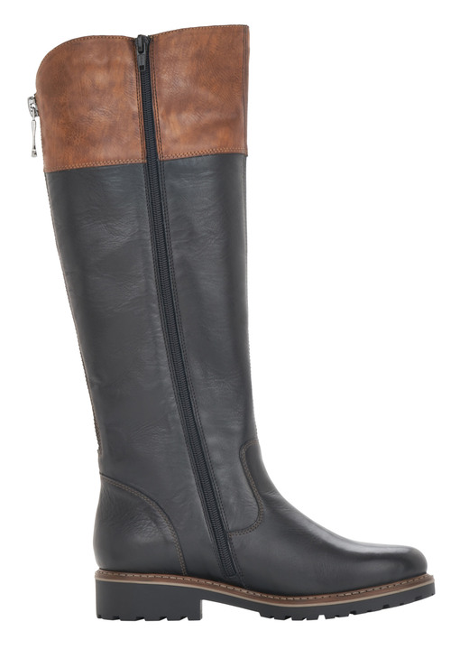 Stiefel & Stiefeletten - Remonte, gefütterte Damen-Stiefel, Winterschuhe, Weite G, mit Reißverschluss, in Größe 036 bis 042, in Farbe SCHWARZ-MARONE Ansicht 2