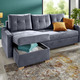 - Polsterecke mit Bettfunktion, in Farbe ANTHRAZIT – Farbe ANTHRAZIT – Ansicht 2
