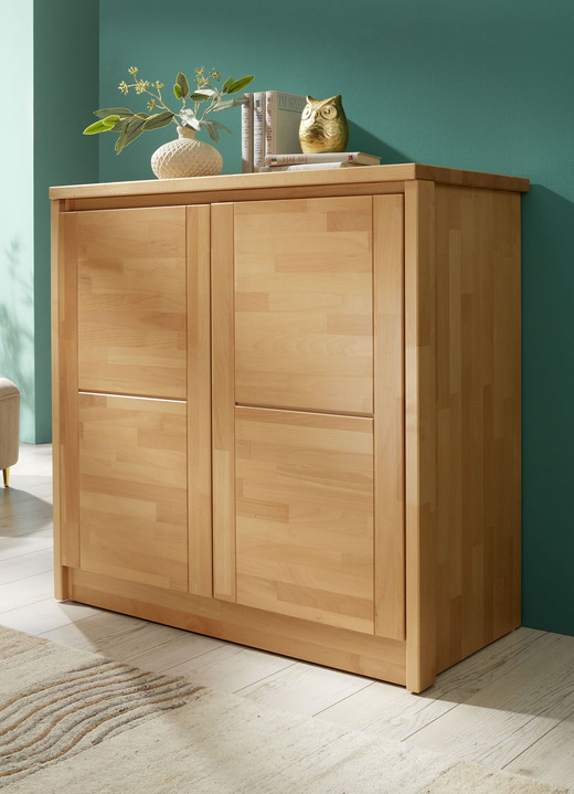 Möbel - Kommodenserie aus Massivholz mit  Soft-Close Ansicht 2 Möbel - Kommodenserie aus Massivholz mit  Soft-Close, in Farbe KERNBUCHE, in Ausführung Schubladenkommode, schmal Ansicht 2