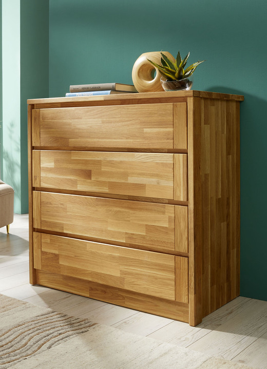 Möbel - Kommodenserie aus Massivholz mit  Soft-Close Ansicht 3 Möbel - Kommodenserie aus Massivholz mit  Soft-Close, in Farbe KERNBUCHE, in Ausführung Schubladenkommode, schmal Ansicht 3