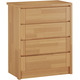Möbel - Kommodenserie aus Massivholz mit  Soft-Close – Farbe KERNBUCHE – Ansicht 4 Möbel - Kommodenserie aus Massivholz mit  Soft-Close, in Farbe KERNBUCHE, in Ausführung Schubladenkommode, schmal – Farbe KERNBUCHE – Ansicht 4