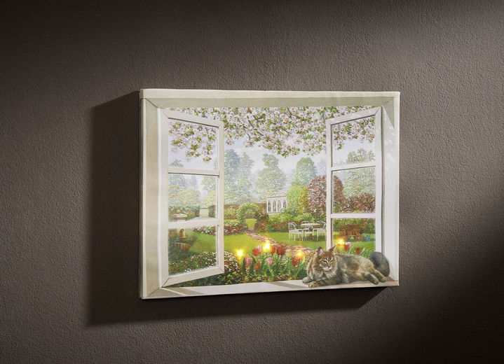 Tiere - LED-Bild auf Holzrahmen, in Farbe BUNT Ansicht 2