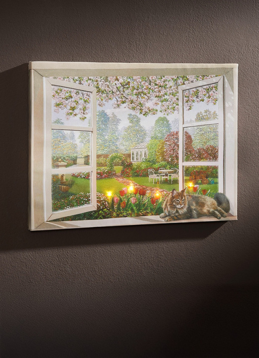 Tiere - LED-Bild auf Holzrahmen, in Farbe BUNT Ansicht 1