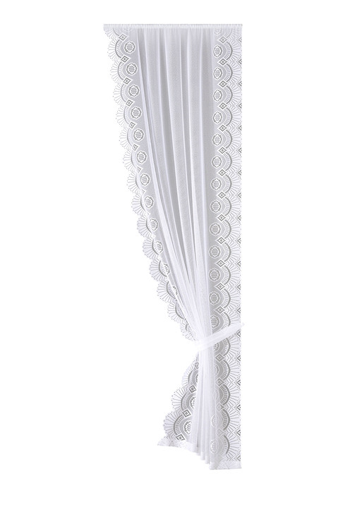 Klassisch - Raffgardinen-Garnitur mit Universalschienenband Ansicht 2 Klassisch - Raffgardinen-Garnitur mit Universalschienenband, in Größe 348 (H125xB128 cm) bis 899 (Raffhalter, 2er-Pack, 70 cm), in Farbe WEISS Ansicht 2