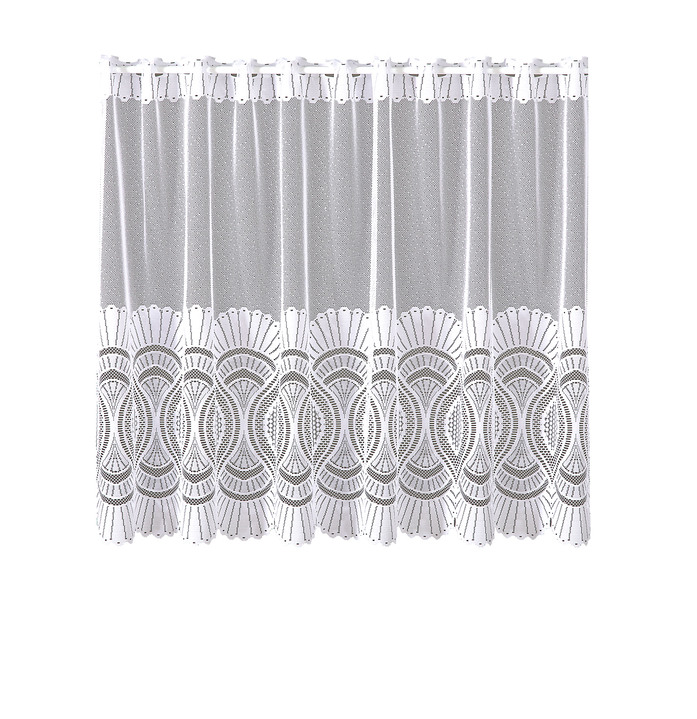 Kurzgardinen - Kurzstore mit Stangendurchzug Ansicht 2 Kurzgardinen - Kurzstore mit Stangendurchzug, in Größe 828 (H50xB145 cm) bis 889 (H78xB170 cm), in Farbe WEISS Ansicht 2