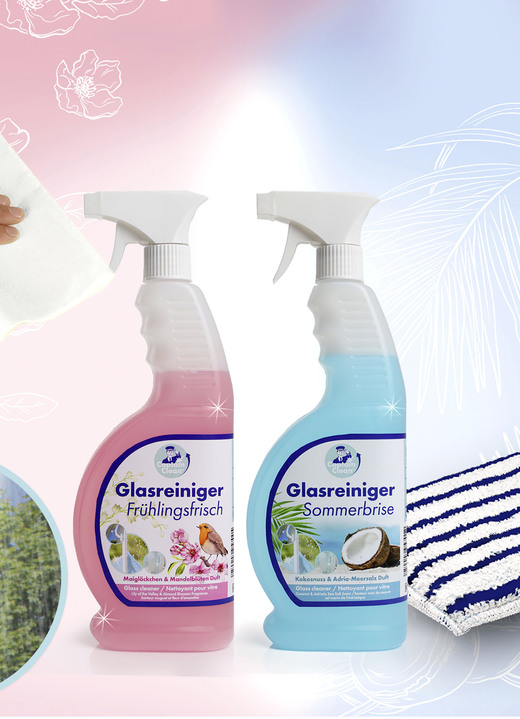 Reinigungshelfer & Reinigungsmittel - Glasreiniger-Set, in Farbe BUNT Ansicht 1
