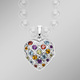 Anhänger - Modischer Herz-Anhänger, in Farbe  – Ansicht 1