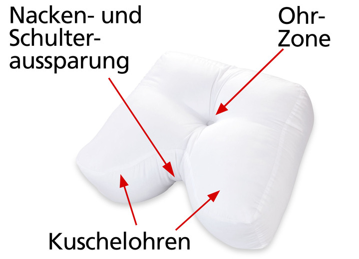 Gesunder Schlaf - Seitenschläferkissen für einen erholsamen Schlaf, in Farbe WEISS Ansicht 3