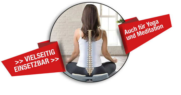 Sitzhilfen - Sitzkissen für bequemes Sitzen, in Farbe GRAU Ansicht 2