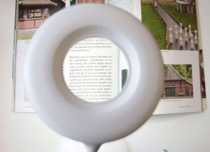 Tischleuchten - LED-Lupenlampe mit 8-facher Vergrößerung, in Farbe WEISS Ansicht 2