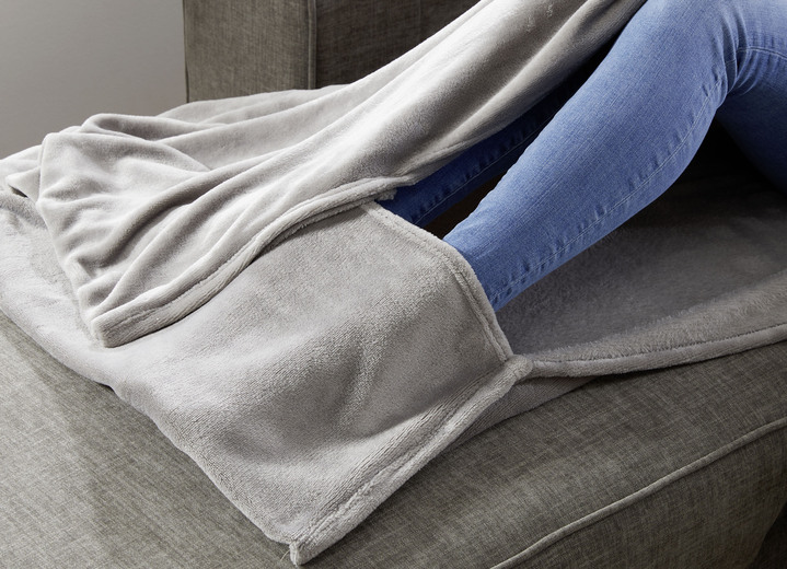 Decken - Ärmeldecke, in Farbe GRAU Ansicht 2