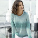 Langarm - Pullover mit Farbverlauf, in Größe 036 bis 052, in Farbe MINT-HELLBLAU-ECRU