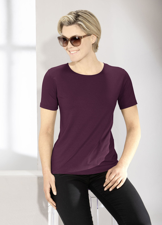 Shirts - Kombistarkes Shirt in 9 Farben, in Größe L (44/46) bis XXL (52/54), in Farbe BLEU Ansicht 5