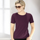 Shirts - Kombistarkes Shirt in 9 Farben – Farbe PFLAUME Shirts - Kombistarkes Shirt in 9 Farben, in Größe L (44/46) bis XXL (52/54), in Farbe WEISS
