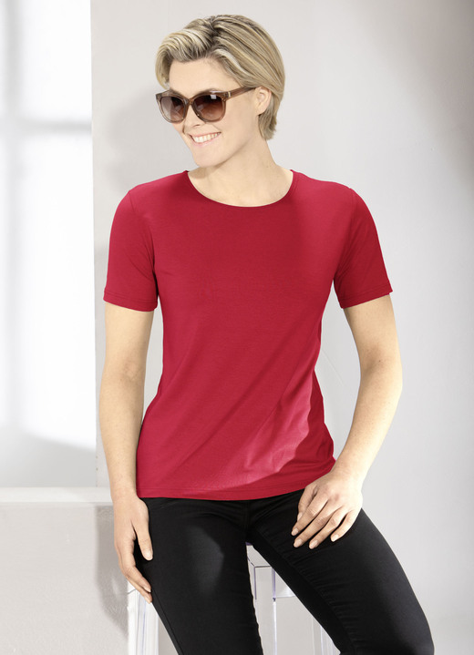 Shirts - Kombistarkes Shirt in 9 Farben, in Größe L (44/46) bis XXL (52/54), in Farbe BLEU Ansicht 6