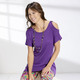 Shirts - Raffiniert gestyltes Shirt in 2 Farben – Farbe LILA – Ansicht 1 Shirts - Raffiniert gestyltes Shirt in 2 Farben, in Größe 038 bis 054, in Farbe LILA – Farbe LILA – Ansicht 1