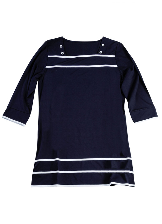 Longshirts - Longshirt mit Karree-Ausschnitt in 3 Farben Longshirts - Longshirt mit Karree-Ausschnitt in 3 Farben, in Größe 038 bis 054, in Farbe MARINE