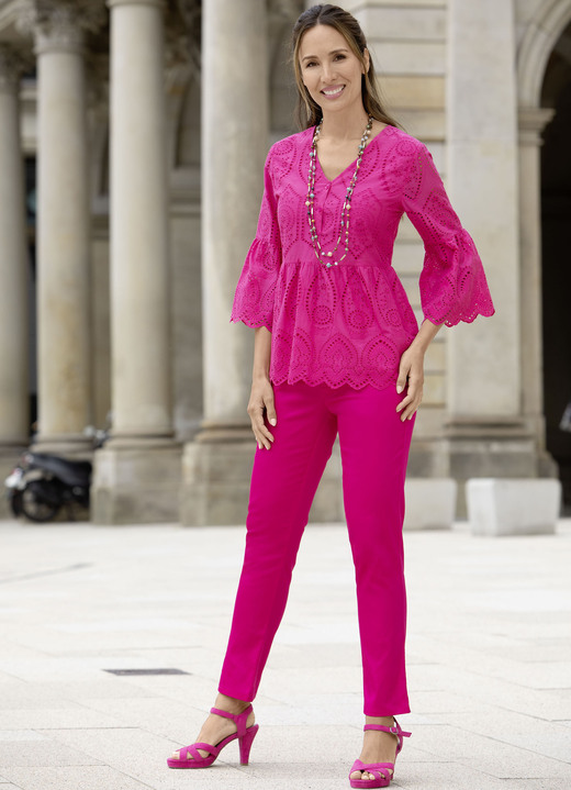 Hosen - Hose mit platzierten Biesen, in Größe 018 bis 052, in Farbe ORANGE Ansicht 9