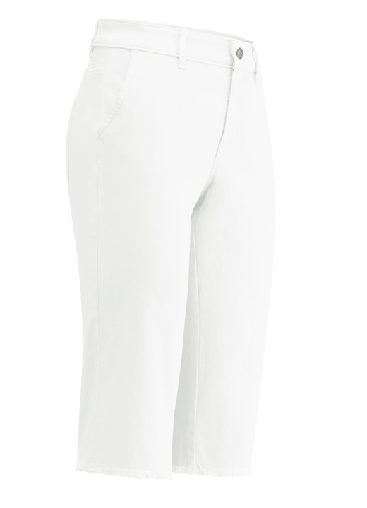 Hosen mit Knopf- und Reißverschluss - Magic-Jeans-Bermudas, in Größe 034 bis 050, in Farbe ECRU Ansicht 1